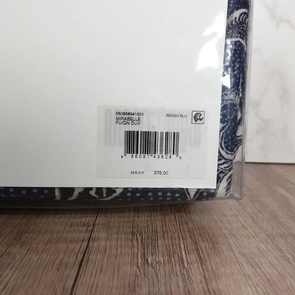 Ralph Lauren Mirabelle Duvet Cover Full/Queen 92x96 Navy Blue Floral Paisley NWT